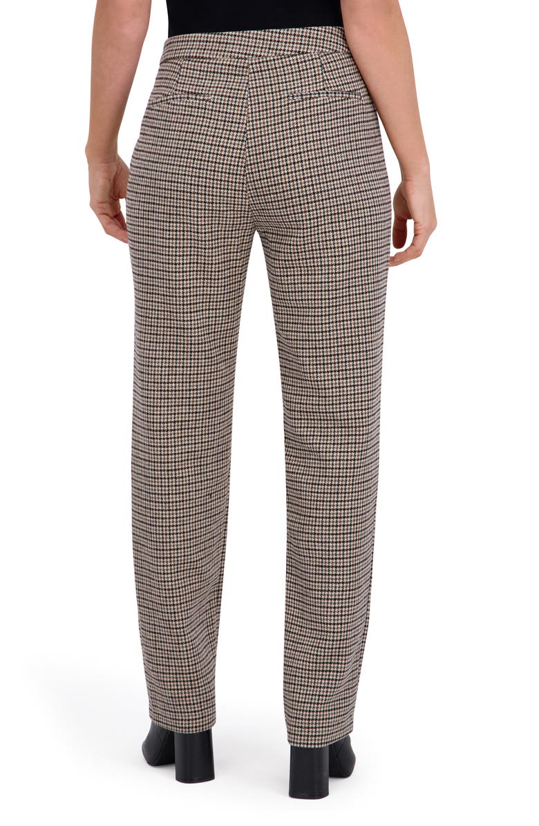 Ookie & Lala Houndstooth Print Trousers, Alternate, color, Black/ Brown/ Camel