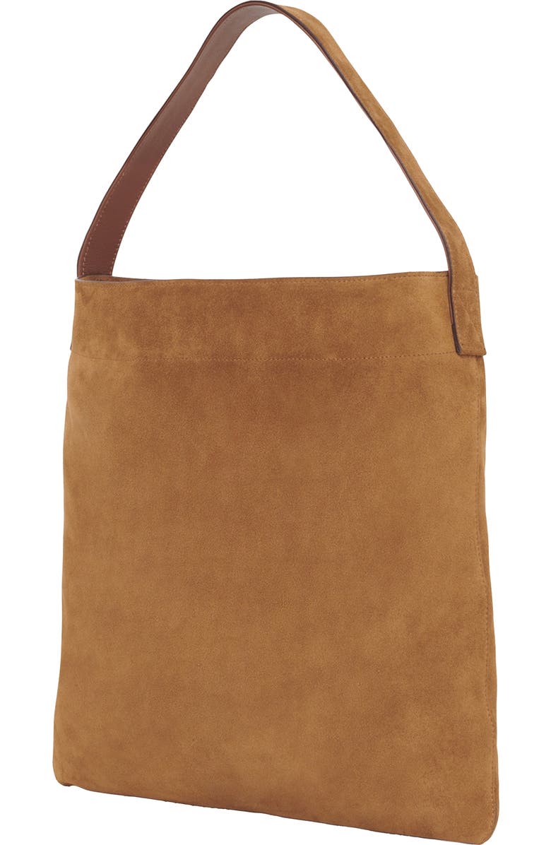GERARD DAREL Lady GD Suede Tote Bag, Alternate, color, Wheat