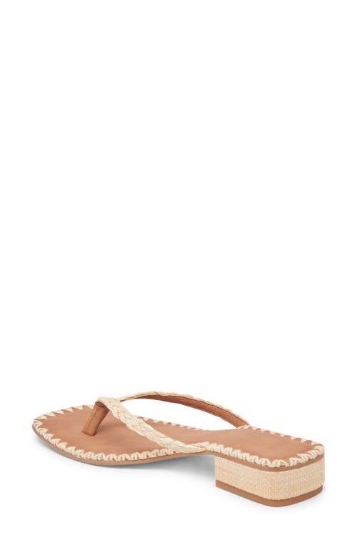 Dolce Vita Barty Flip Flop In Light Natural Raffia