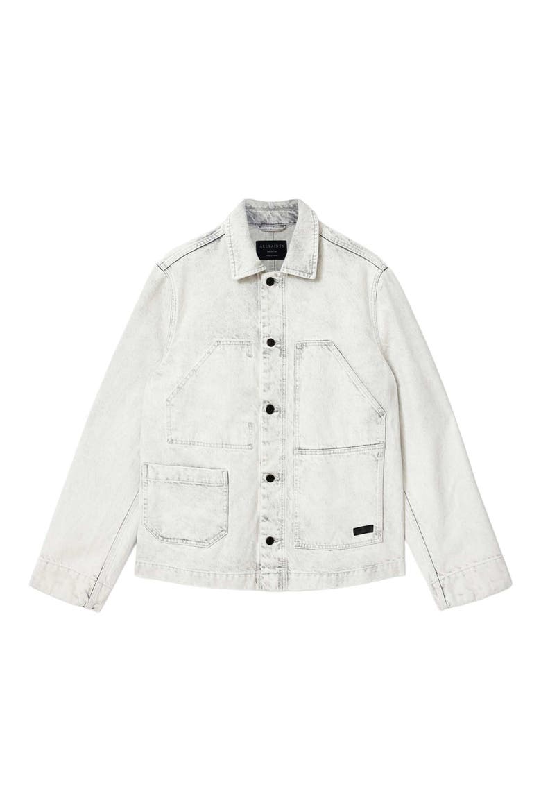 Denim Shacket, Alternate, color, BLEACHED GREY