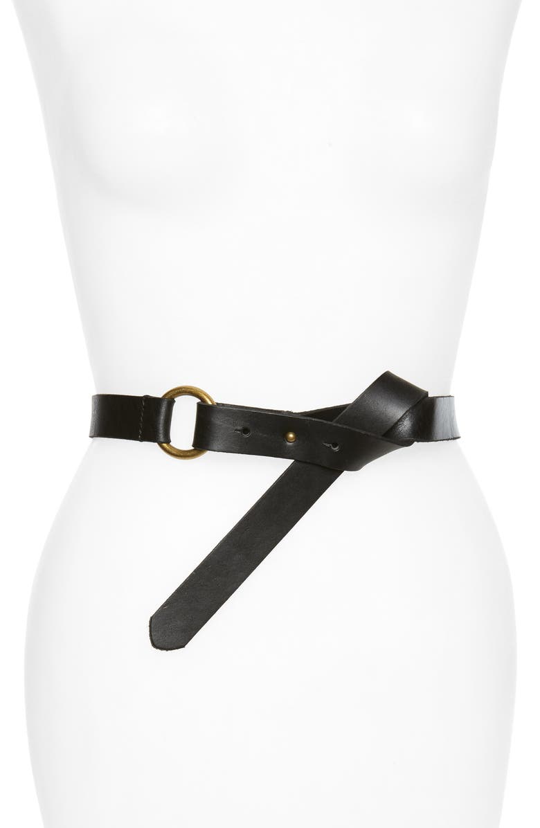 Treasure & Bond Loop Stretch Leather Belt, Main, color, 