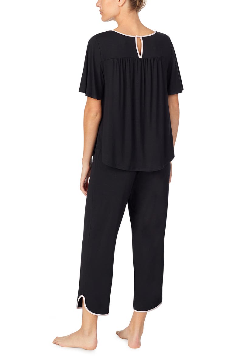 dot print pajamas, Alternate, color, BLACK
