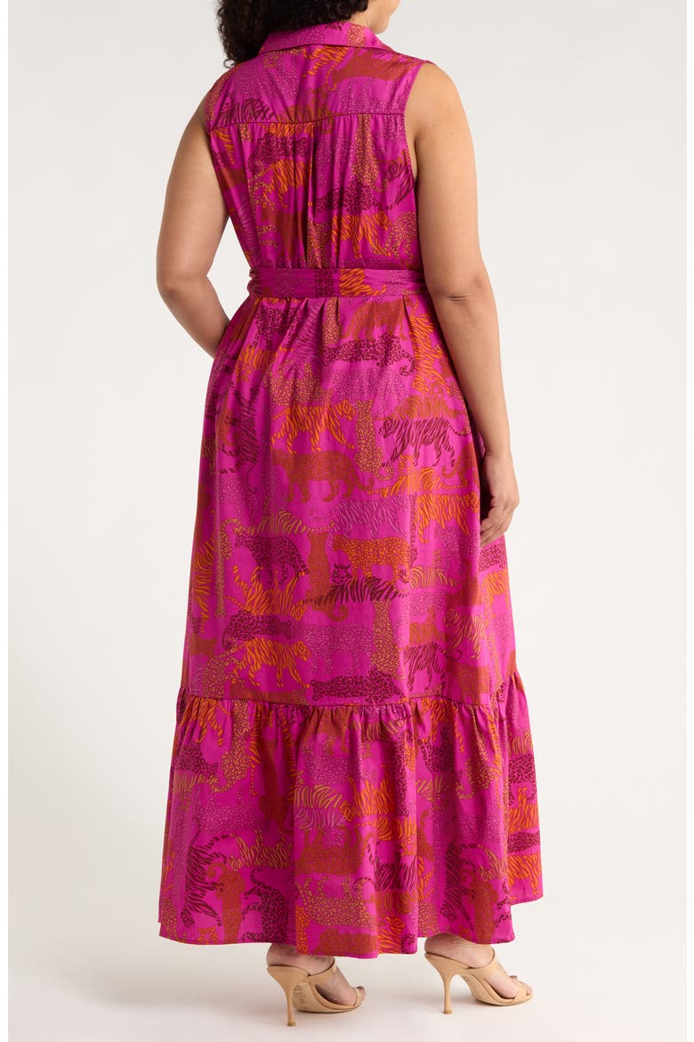 In the Jungle Cileah Cotton Maxi Shirtdress, Alternate, color, MAGENTA