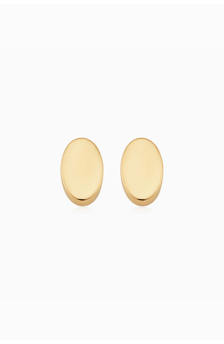 Oradina 14K Gold Sweet Oval Studs, Alternate, color, Yellow Gold