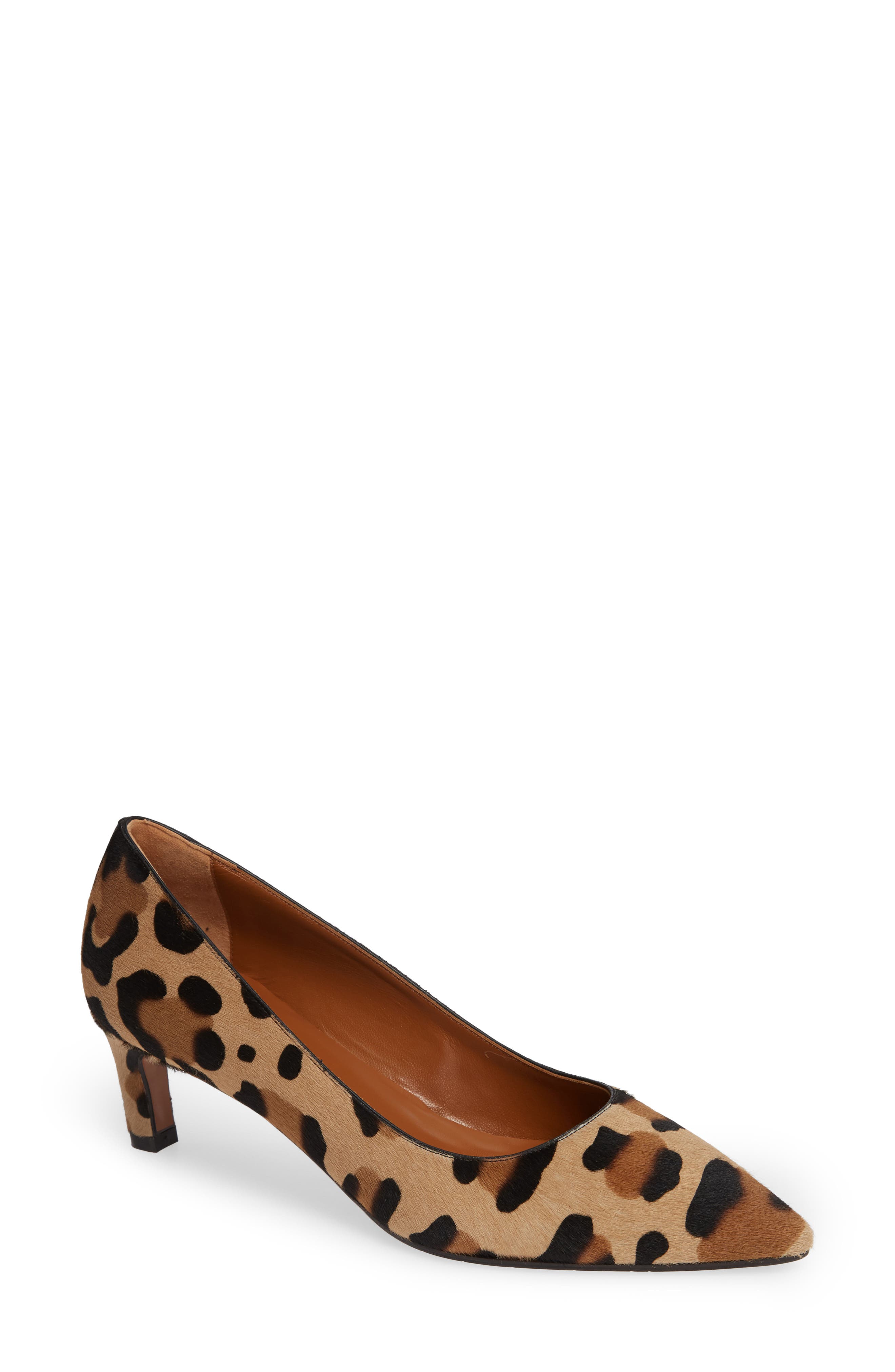 Marianna Genuine Calf Hair Kitten Heel Pump, Main, color, LEOPARD
