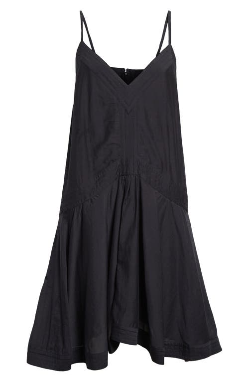 Isabel Marant Étoile Danielle Cotton-blend Minidress In Black