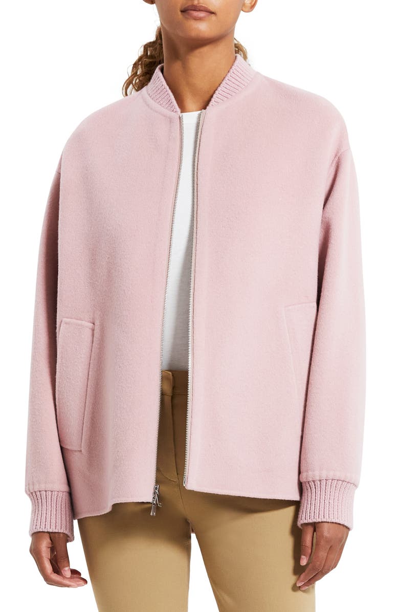Theory Wool & Cashmere Bomber Jacket, Main, color,