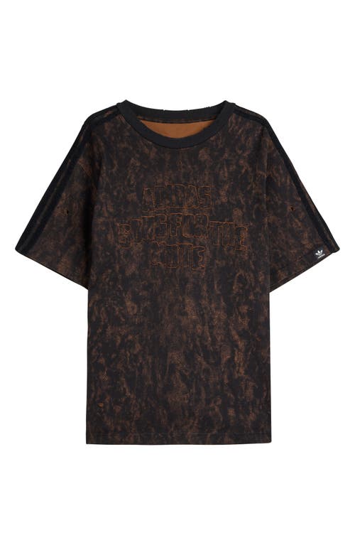 Adidas X Song For The Mute X Song For The Mute Gender Inclusive Adi006 Distressed Embroidered Logo T In Black