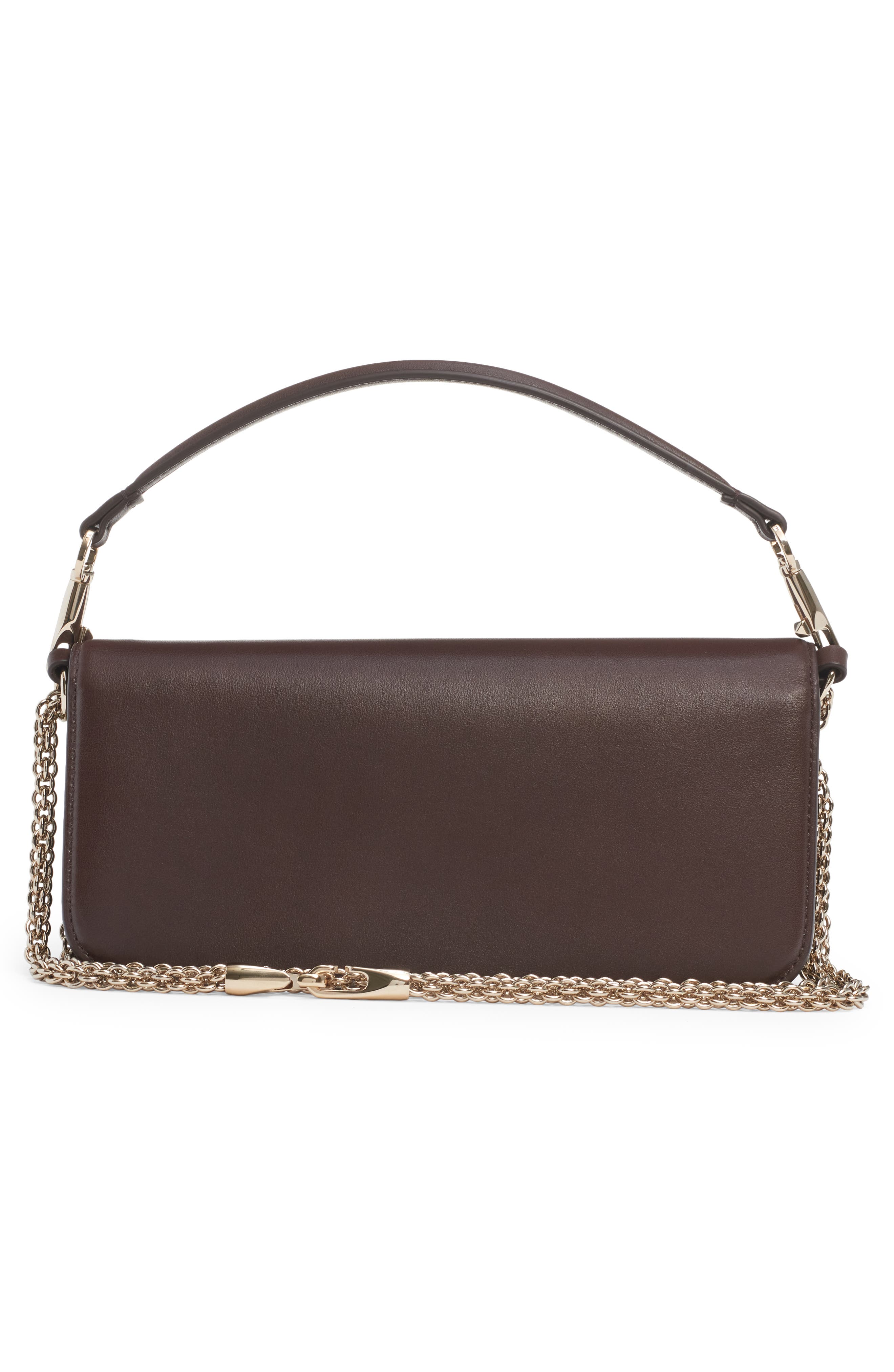 Valentino Garavani Locò Leather Shoulder Bag, Alternate, color, 