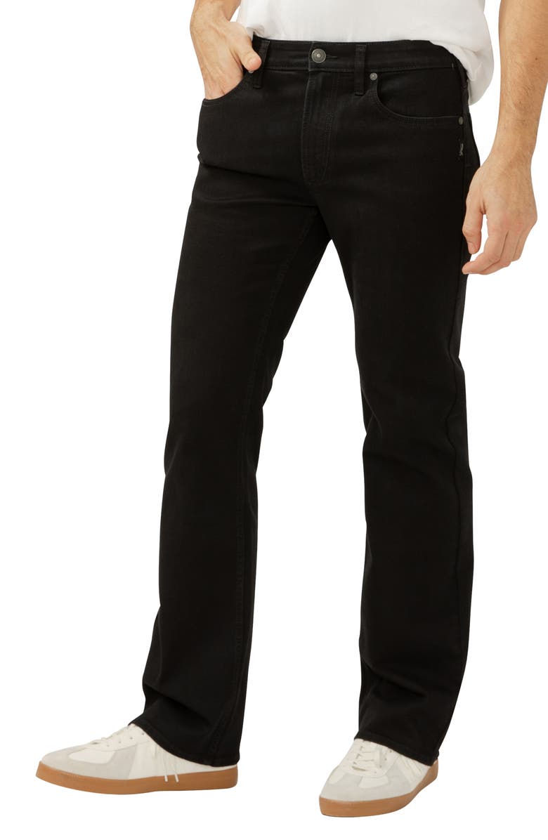 Silver Jeans Co. Zac Relaxed Fit Straight Leg Jeans, Alternate, color, Black