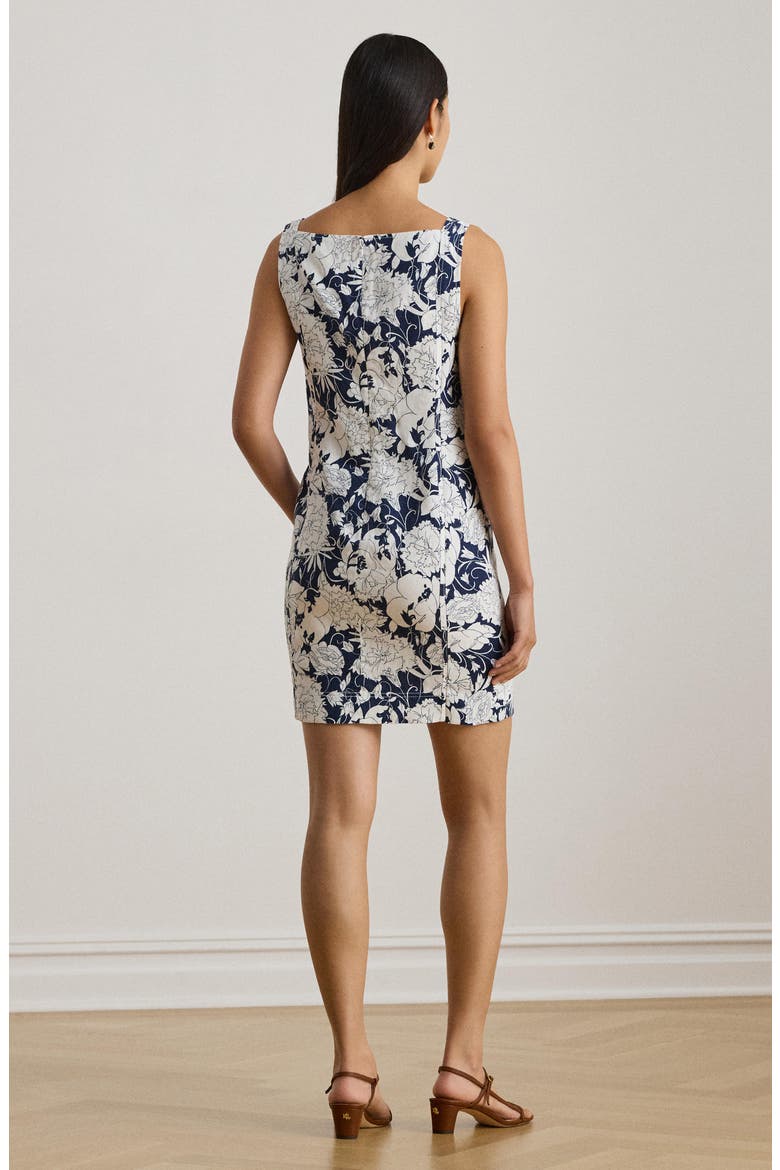 printed silk mini dress ralph lauren Ralph Lauren Collection Blanchet Floral-Print Silk Chiffon Mini Dress With Belt