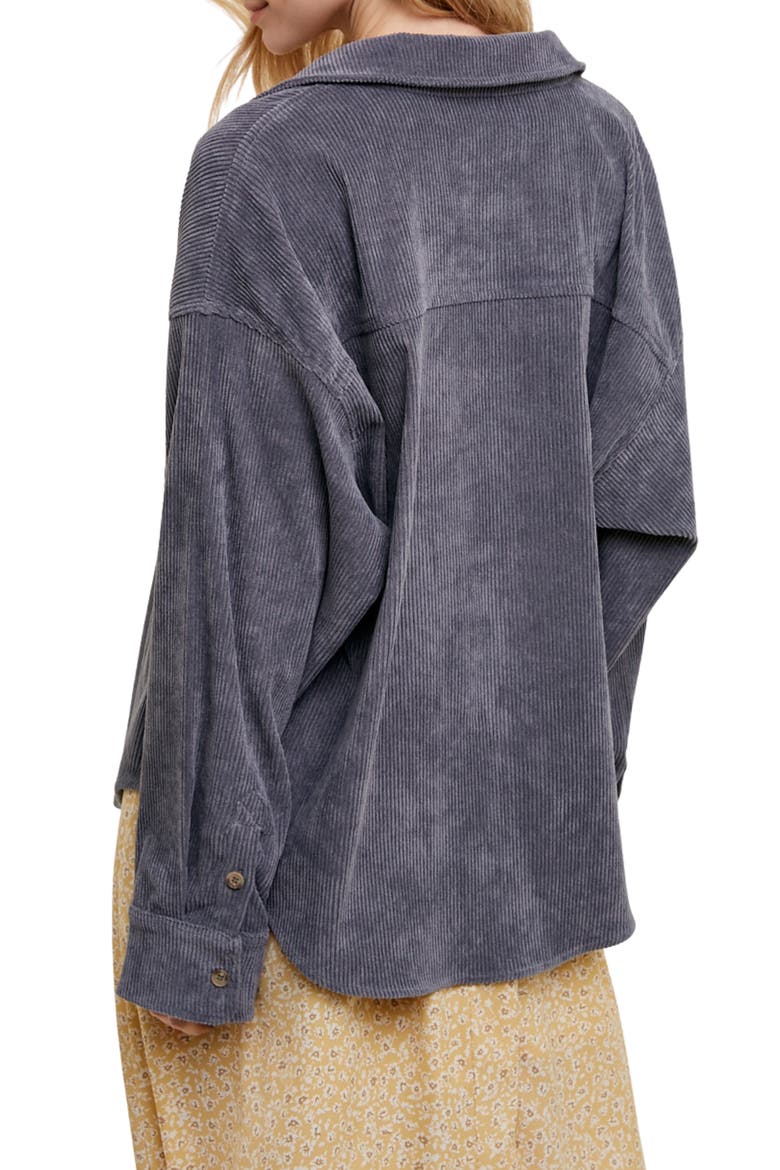 Oversize Corduroy Shacket, Alternate, color, MEDIUM GREY