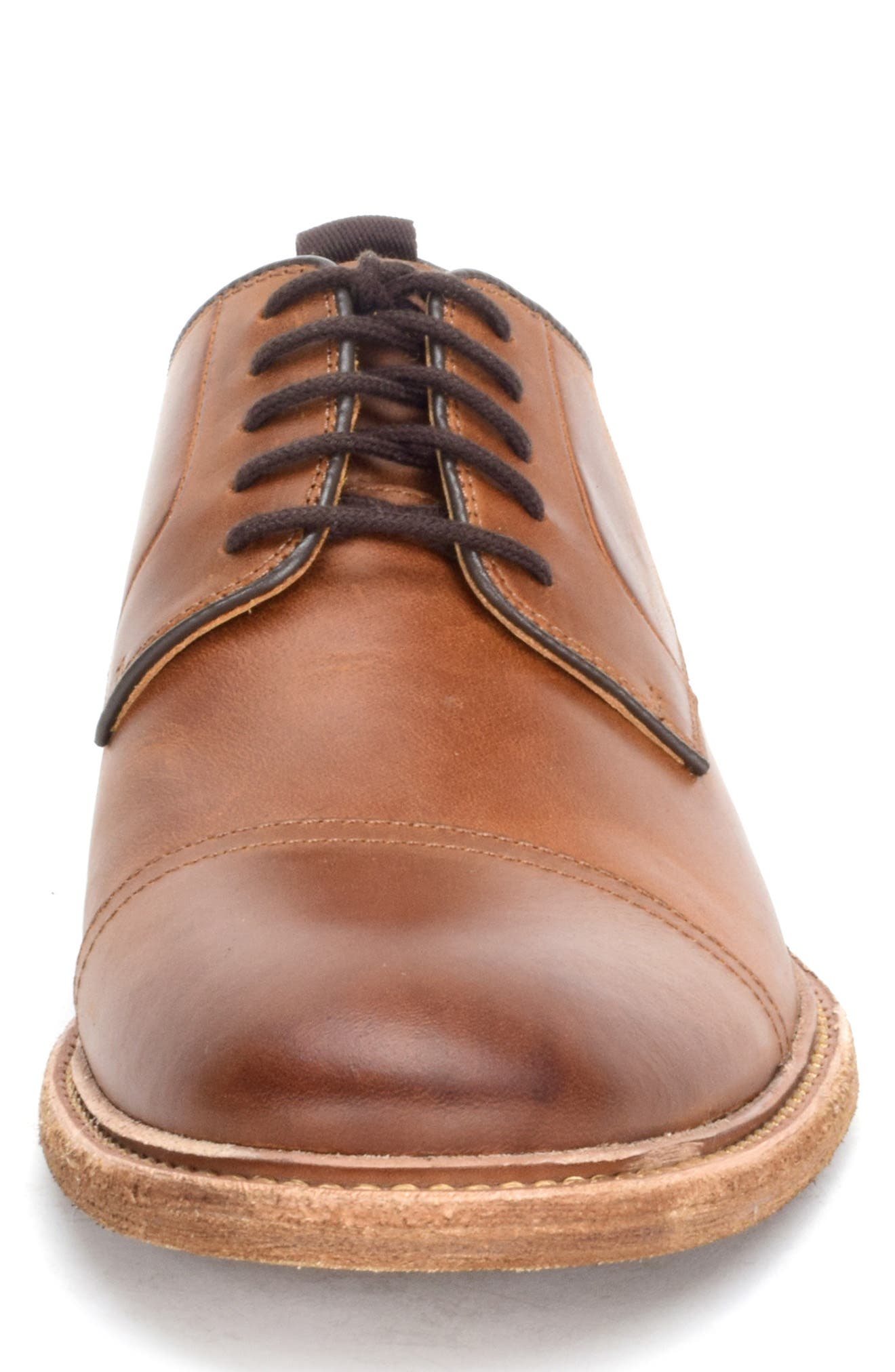 Warfield & Grand Clement Cap Toe Derby, Alternate, color, Cognac
