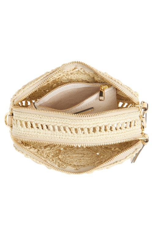 Tory Burch Mini Miller T Monogram Raffia Crossbody Bag