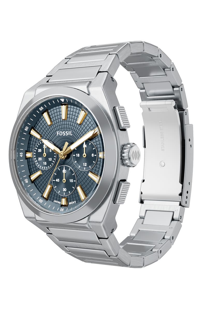 Fossil Everett Chronograph Bracelet Watch, 44mm, Alternate, color, 