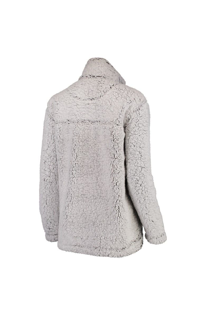 BOXERCRAFT Women's Gray Alabama Crimson Tide Sherpa Super-Soft Quarter-Zip Pullover Jacket, Alternate, color, Gray