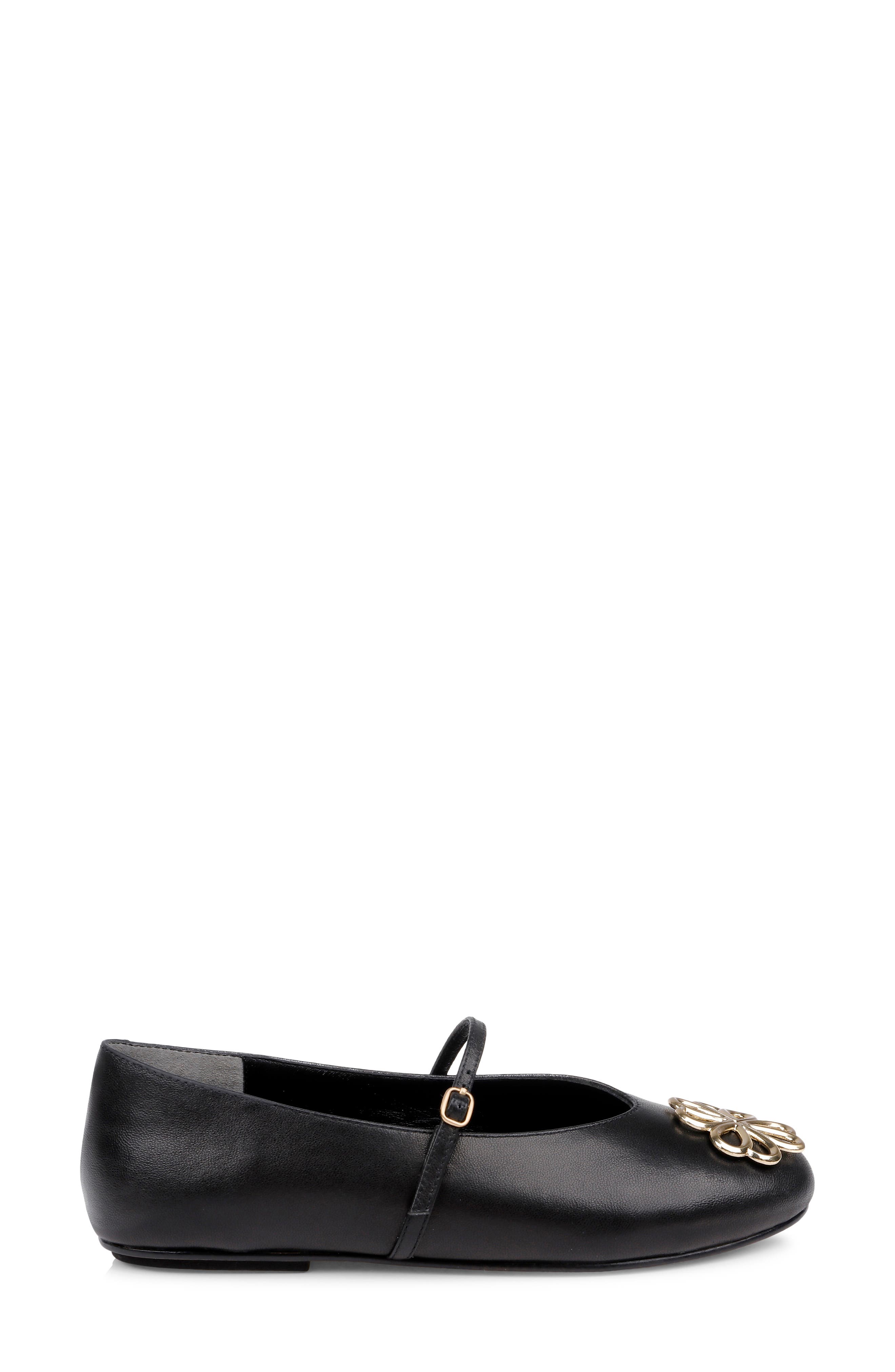CLERAE Maril Mary Jane Flat, Alternate, color, Black Leather