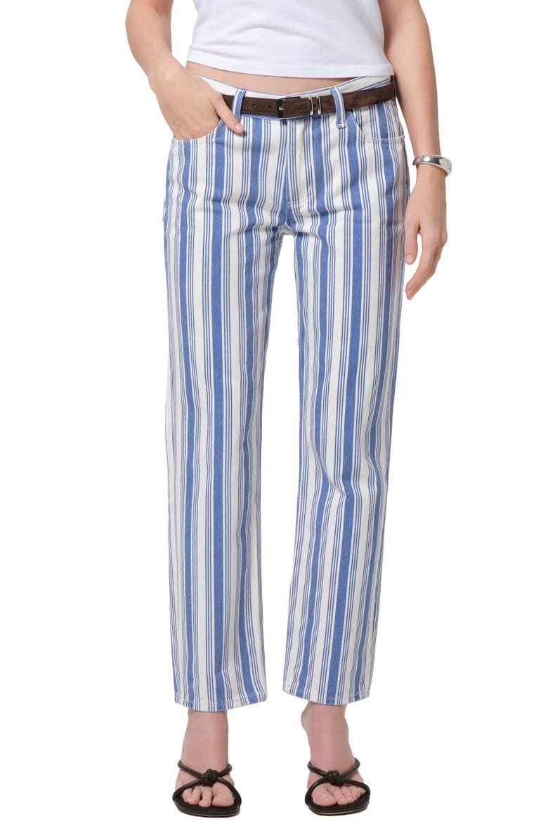 Citizens of Humanity Anissa Straight Leg Jeans, Main, color, Blue/ White Stripe