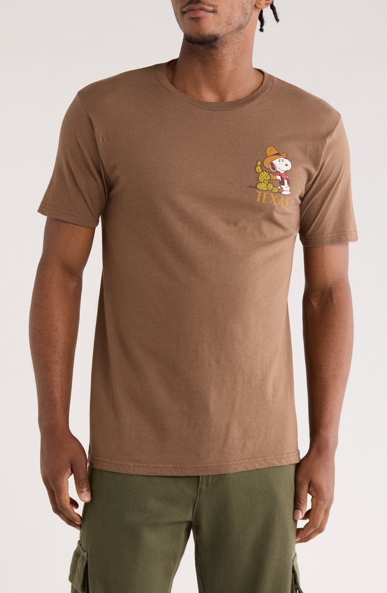 The Forecast Agency Peanuts Howdy Partner Graphic T-Shirt, Main, color, Brown