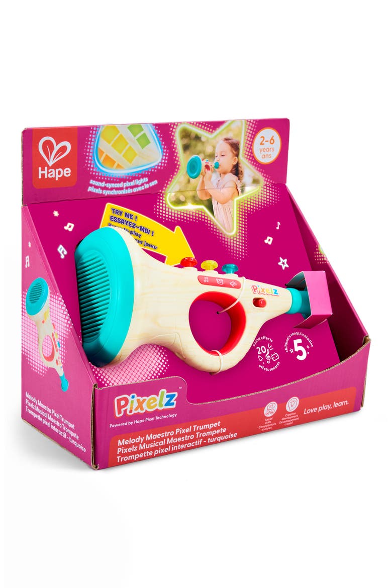 Kids' Melody Maestro Pixelz Toy Trumpet, Alternate, color, MULTIPLE COLOR