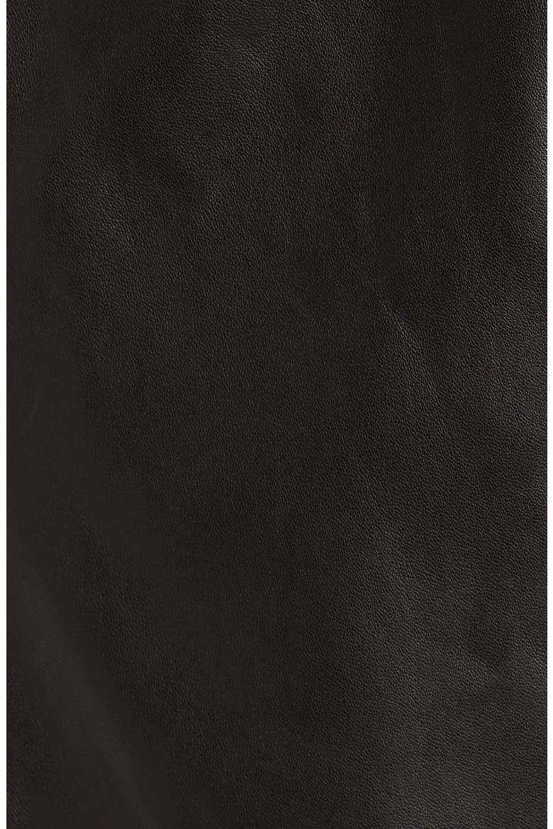 Raw Edge Leather Jacket, Alternate, color, BLACK