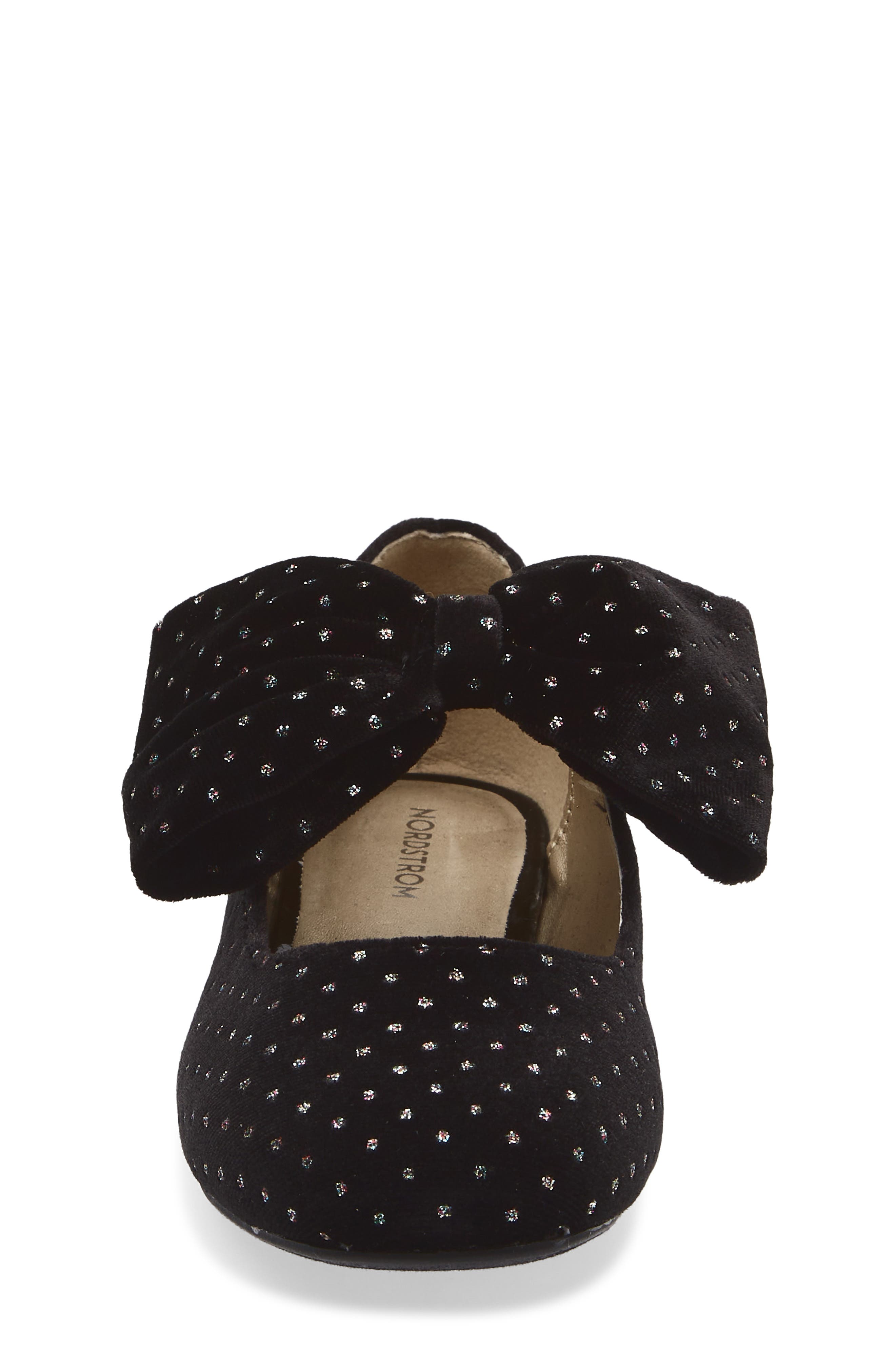 Nordstrom Kids' Posey Bow Mary Jane Flat, Alternate, color, Black