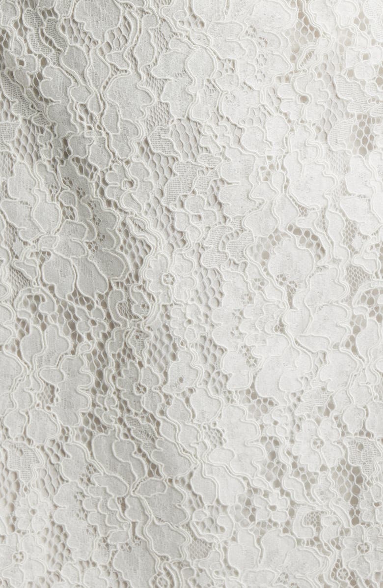 LoveShackFancy Petaline Floral Lace Cotton Blend Minidress, Alternate, color, 