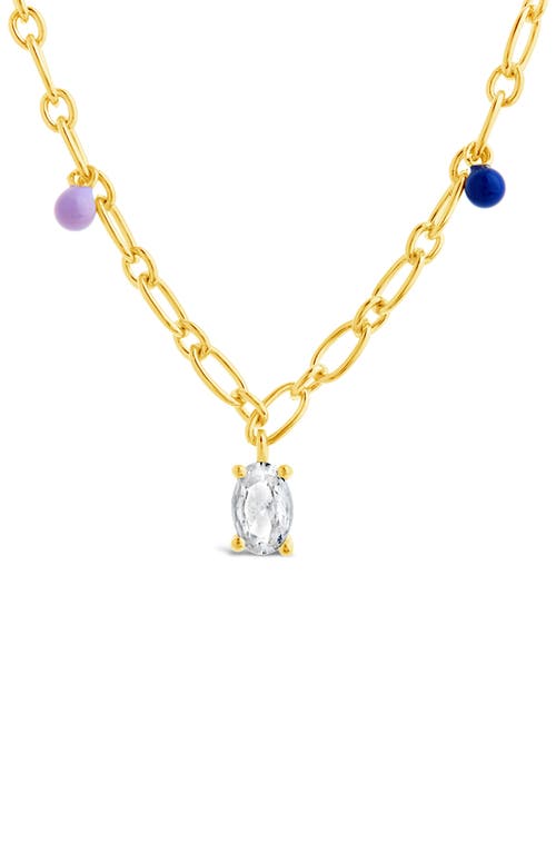 Sterling Forever Ula Charm Necklace In Gold