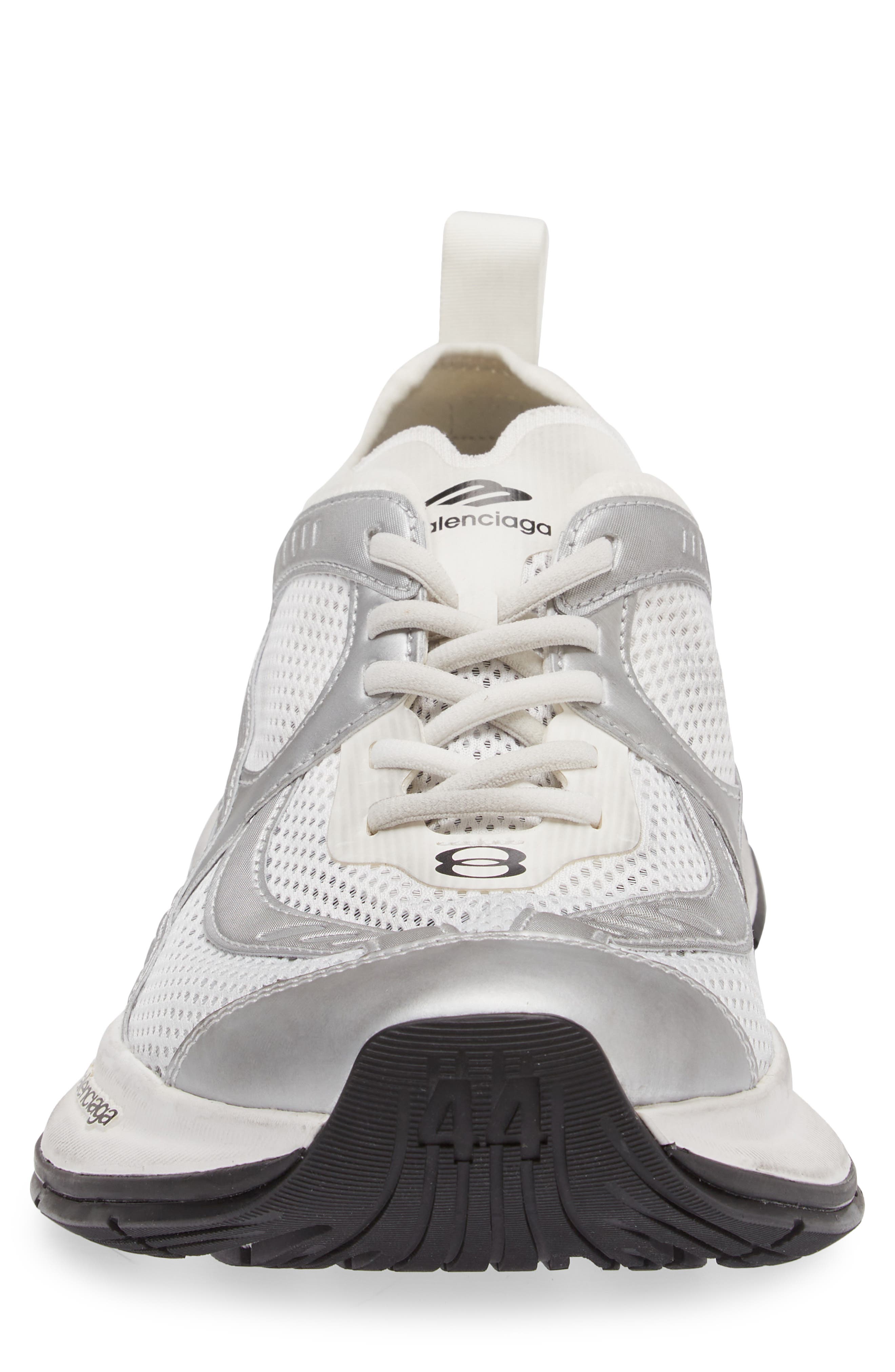 Balenciaga Circuit Sneaker, Alternate, color, White/ Silver
