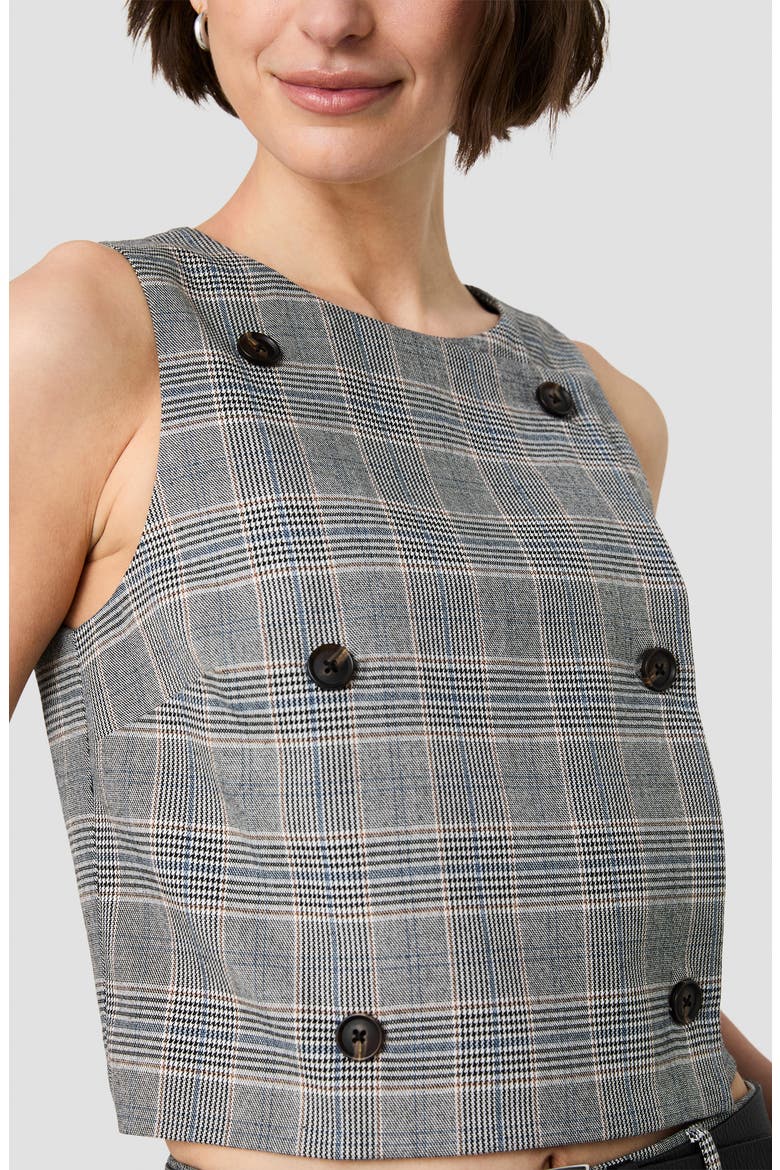 Matteo Plaid Double Breasted Sleeveless Top, Alternate, color, MATTEO PLAID SUITING