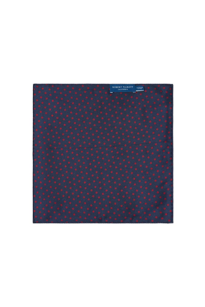 Paisley Collins Double Print Pocket Square, Alternate, color, Navy Multi