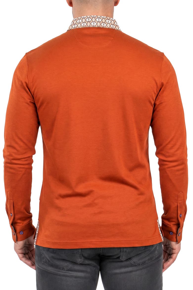 Newton OoohCotton Long Sleeve Polo, Alternate, color, ORANGE