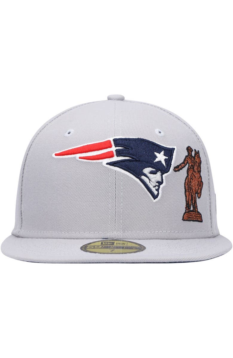 New Era Men's New Era Gray New England Patriots City Describe 59FIFTY Fitted Hat, Alternate, color, 