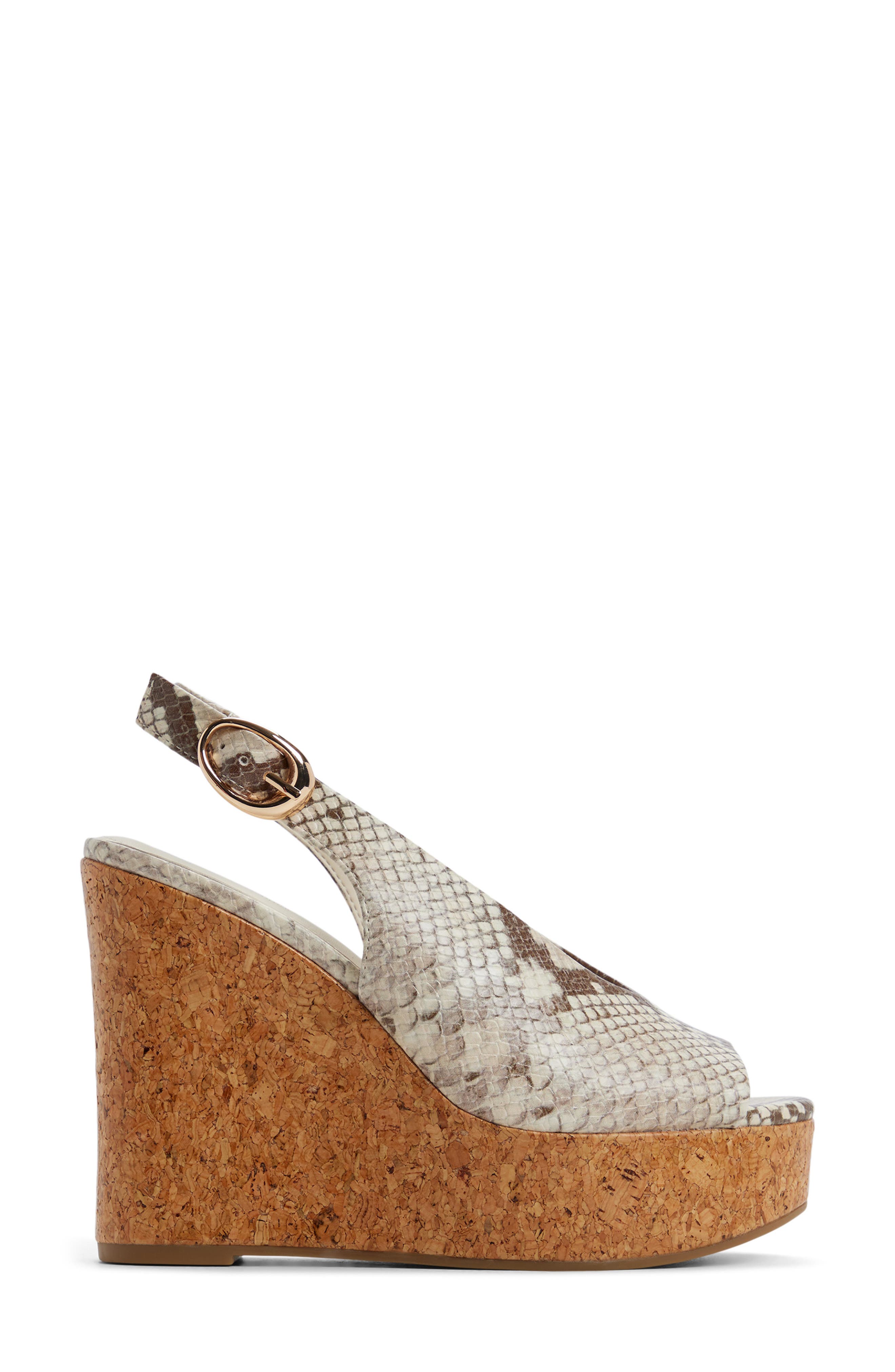 Tatianah Platform Wedge Sandal, Alternate, color, IVORY MULTI