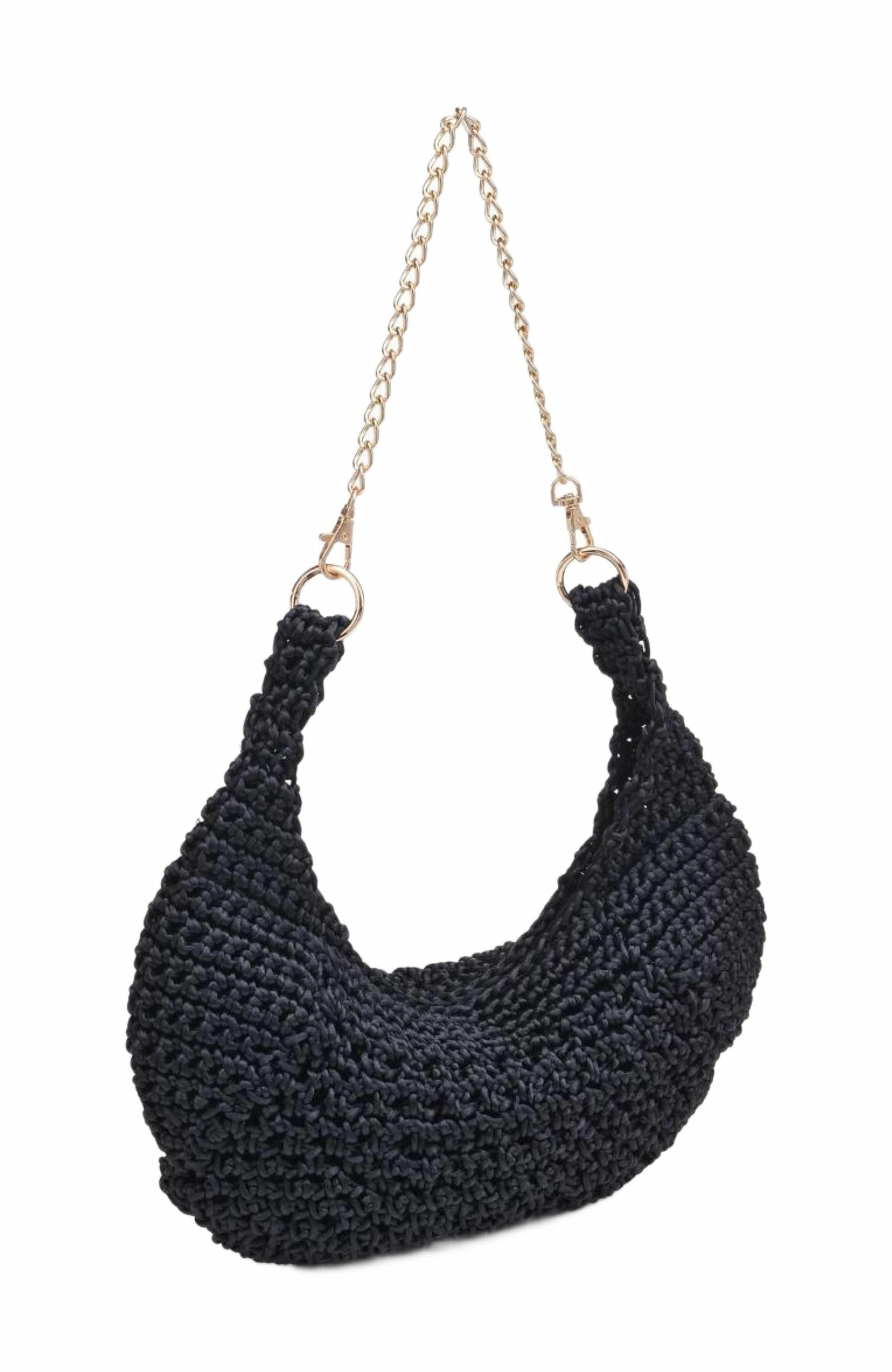 MODA LUXE Chic Vegan Leather Soraya Shoulder Bag for Elegant Style, Alternate, color, Black