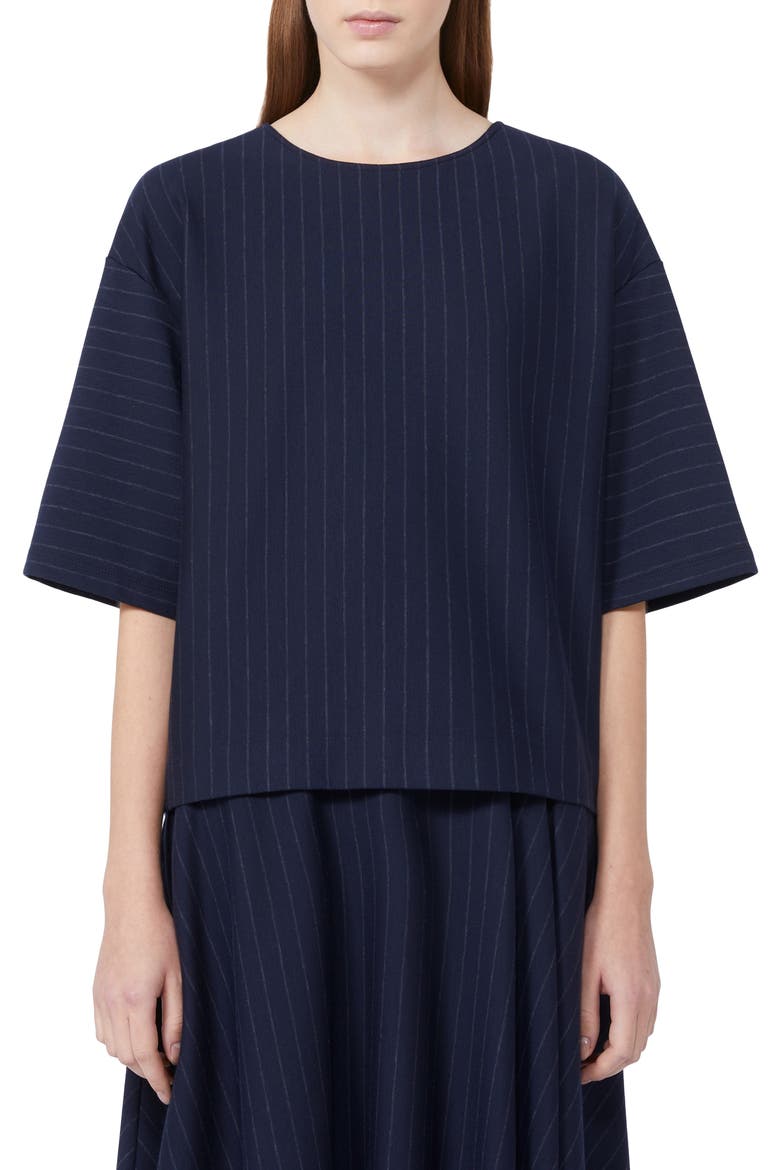 Kara Stripe Knit Top, Main, color, MIDNIGHT BLUE