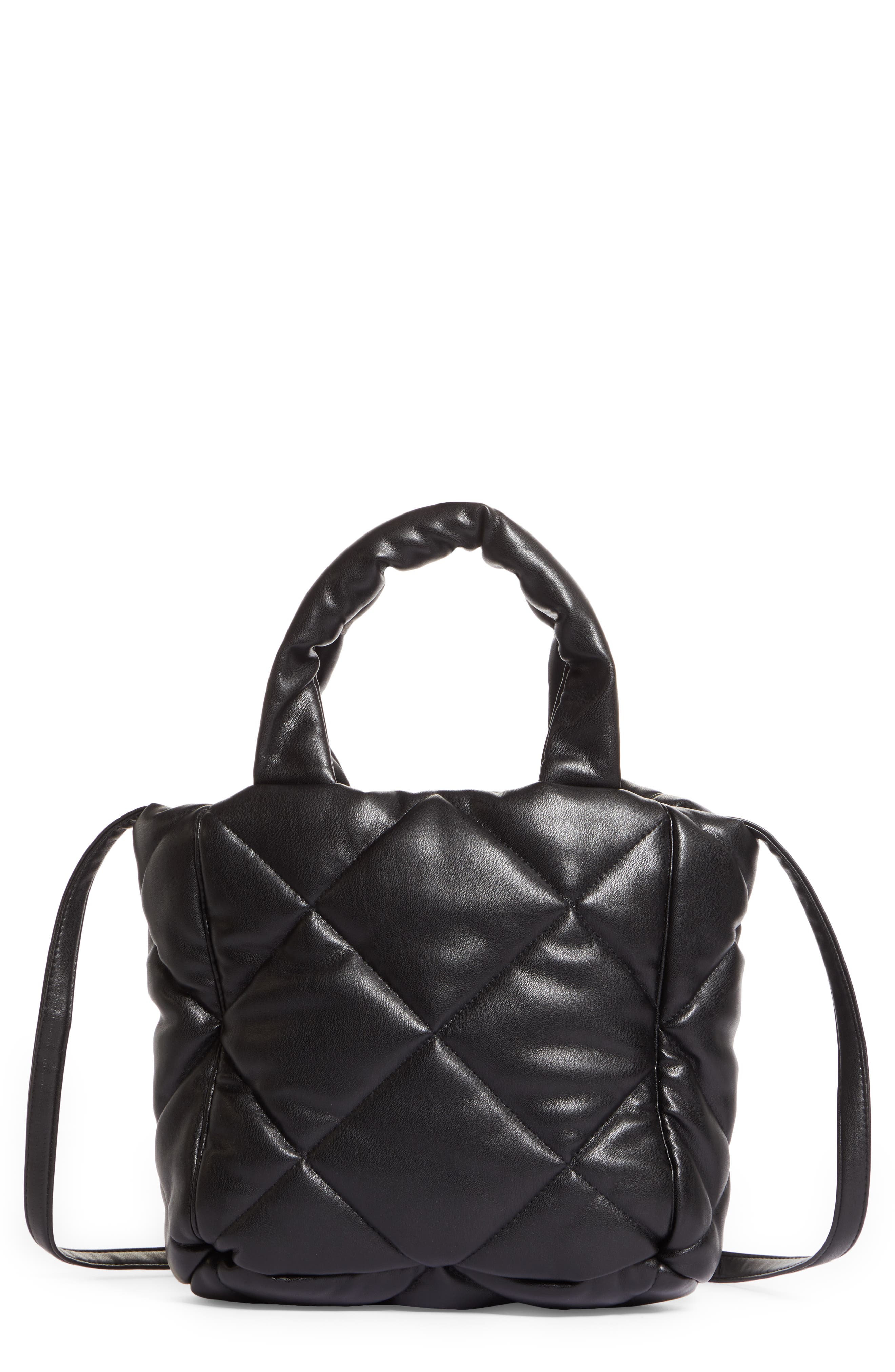 Stand Studio Small Rosanne Quilted Faux Leather Top Handle Bag, Main, color, 