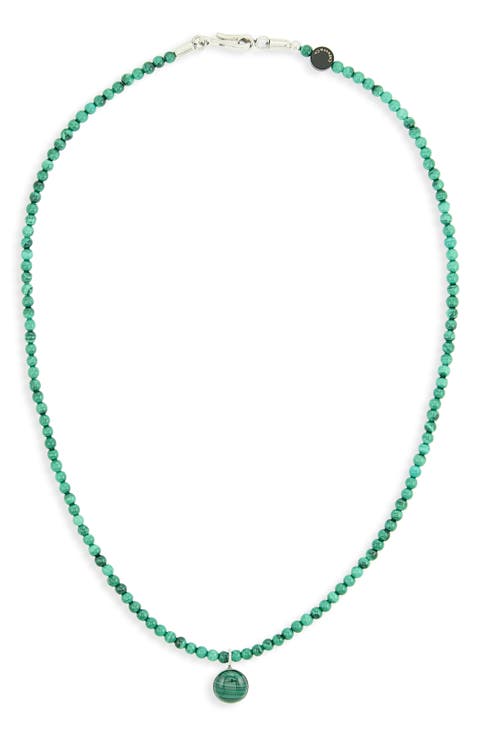 Men's Malachite Pendant Necklace