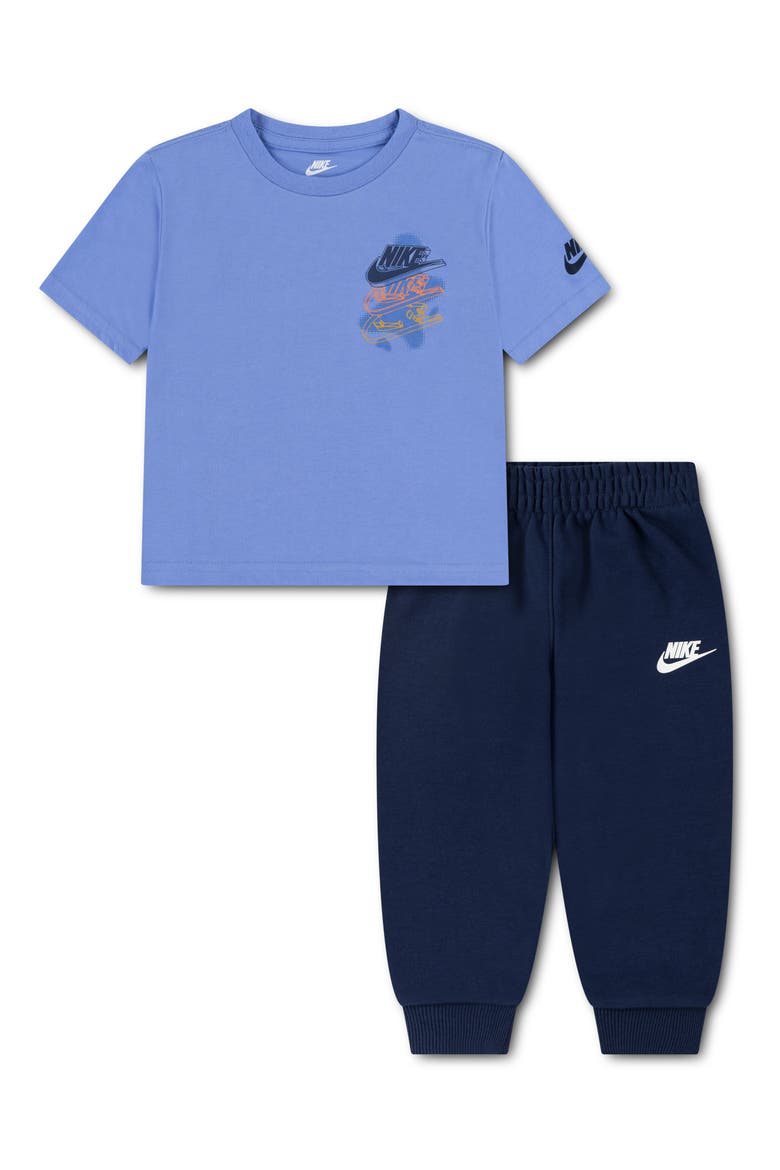 Kids' JDI Graphic T-Shirt & Pants Set, Main, color, MIDNIGHT NAVY