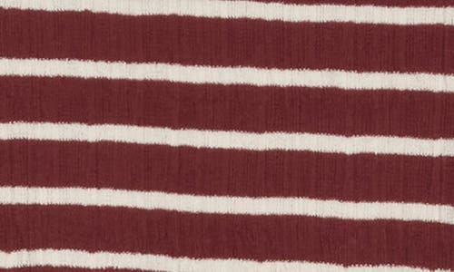 A.l.c . Fisher Stripe Rib Cotton Blend Top In Bright White/syrah Stripe