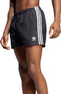 adidas 3-Stripes 5-Inch Swim Shorts