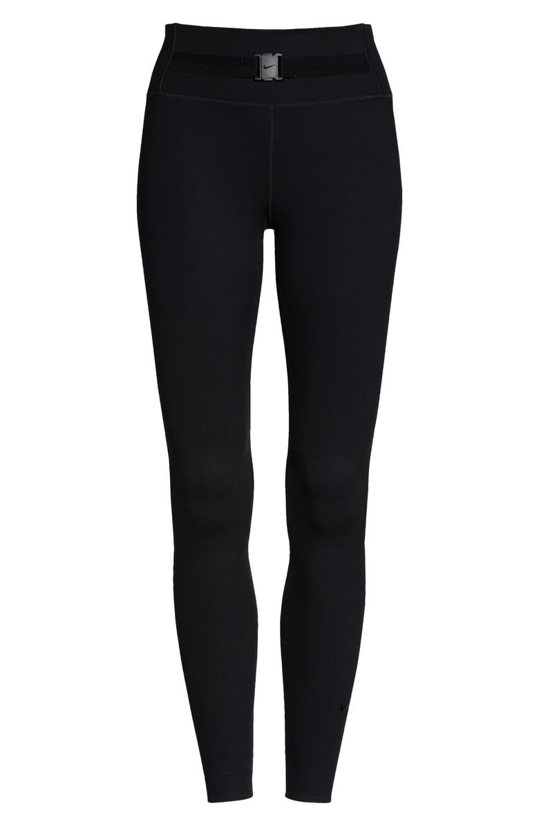 Nike Dri-FIT One Luxe Buckle Mid Rise Leggings, Alternate, color,