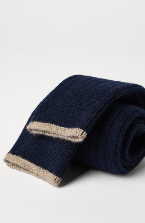 Brunello Cucinelli Rib Knit Socks In Navy Blue