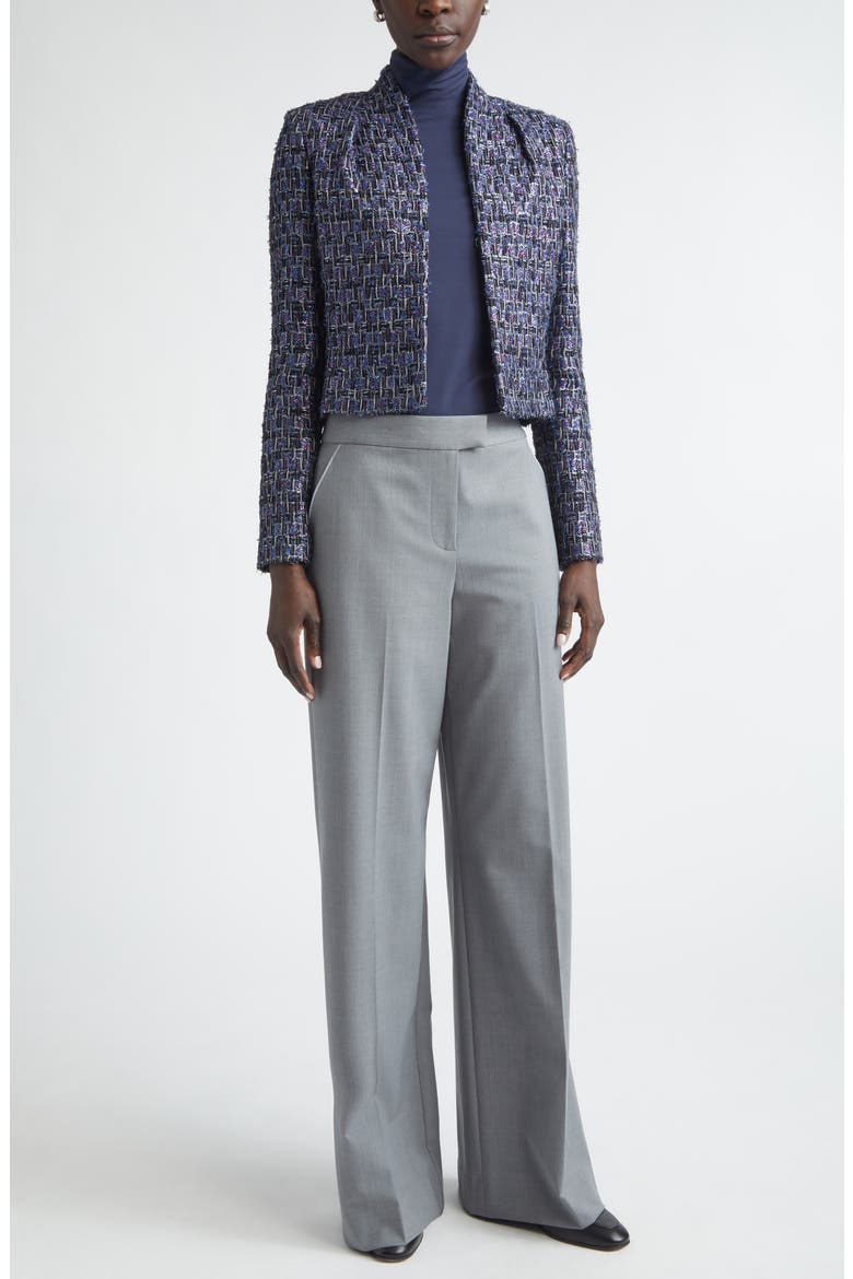 Monmartre Sequin Tweed Jacket, Alternate, color, MIDNIGHT/ GARNET MULTI