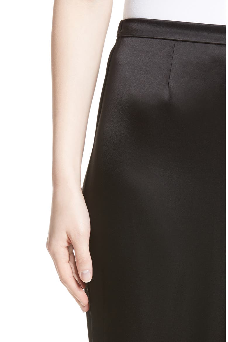 Kate Liquid Satin Pants, Alternate, color, CAVR CAVIAR