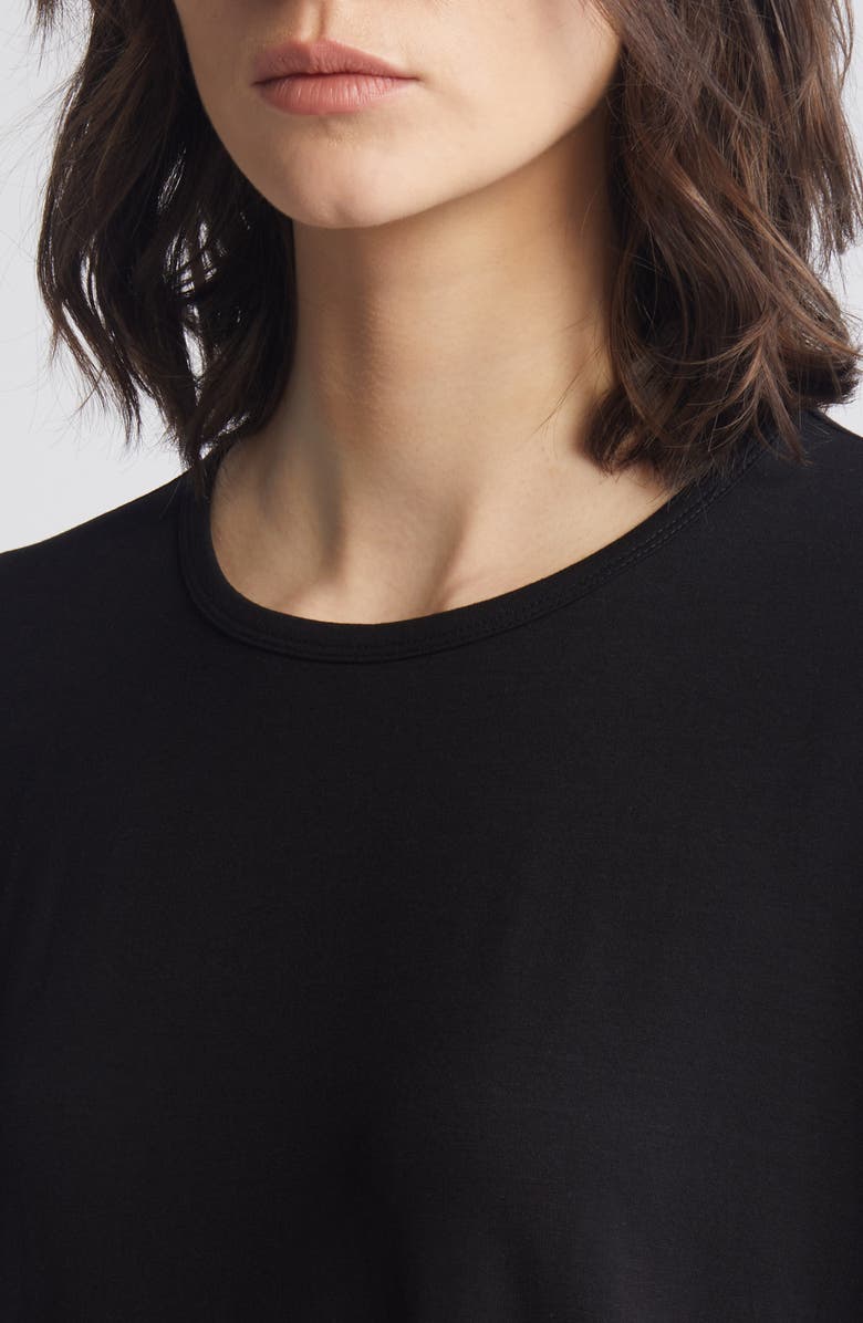 Eileen Fisher Boxy Crewneck T-Shirt Dress, Alternate, color, Black