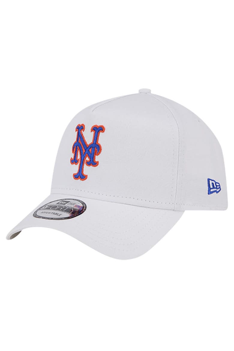 Men's New Era White New York Mets TC A-Frame 9FORTY Adjustable Hat, Main, color, White