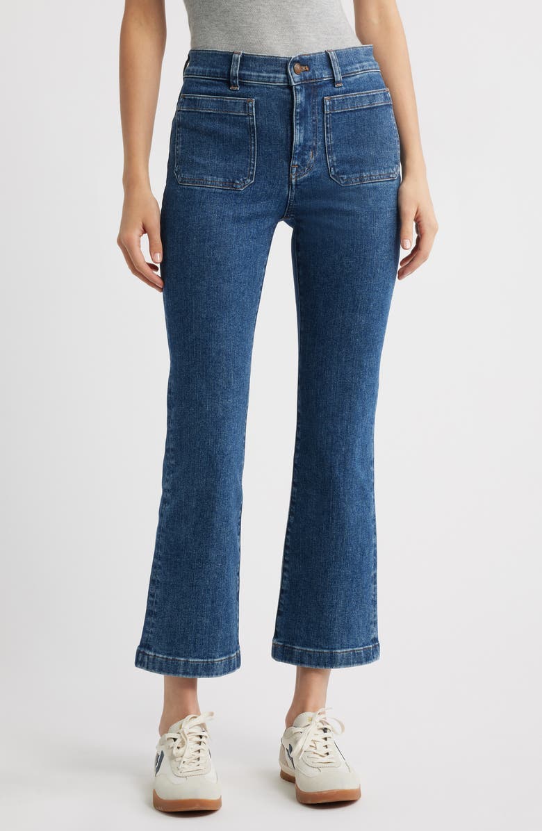 Madewell Kick Out Patch Pocket Crop Jeans, Main, color, Hebb Wash