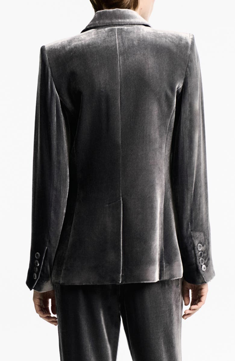 MANGO Silvie Velvet Blazer, Alternate, color, 