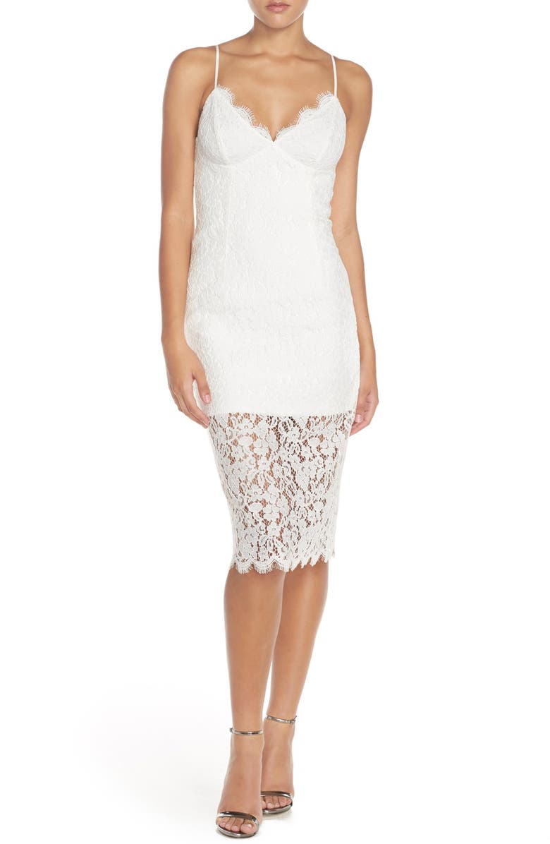 Bardot 'Sienna' Lace Slipdress, Alternate, color, 